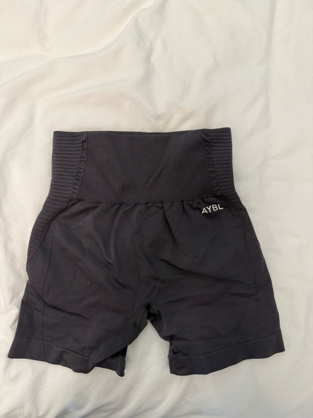 AYBL dark grey High-Waist Bike Shorts